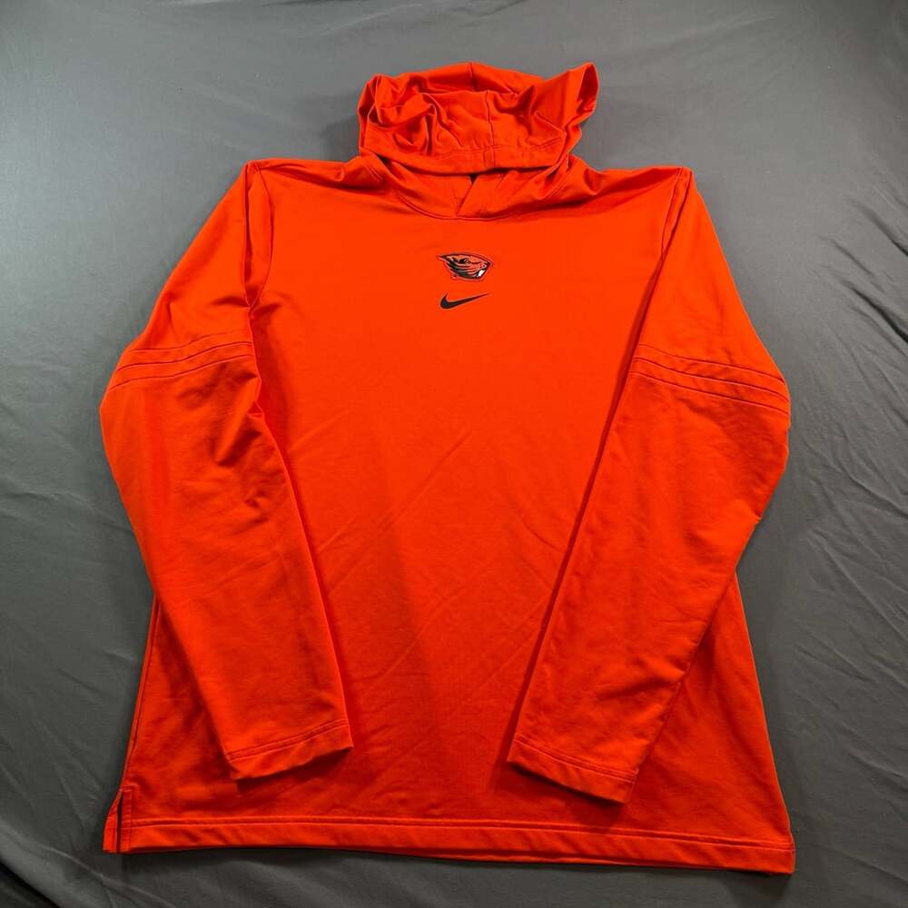 Oregon State Beavers Nike Dri-Fit Orange Sideline Performance Hoodie